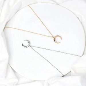 New gold or silver minimal necklace